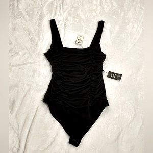 Express bodysuit black scrunched size M. NWT